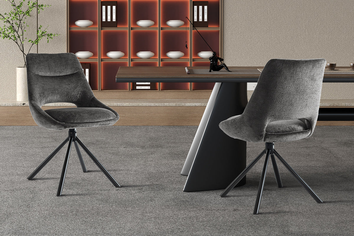 Rousseau - Stoel Dante - Stof Grijs - 85.5x51x60 cm