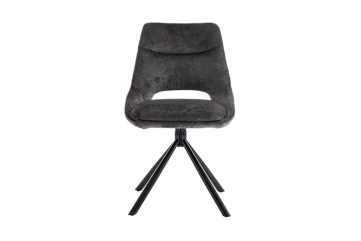 Rousseau - Stoel Dante - Stof Grijs - 85.5x51x60 cm