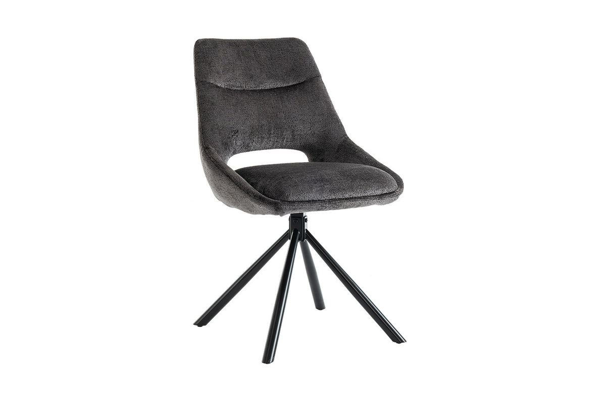 Rousseau - Stoel Dante - Stof Grijs - 85.5x51x60 cm