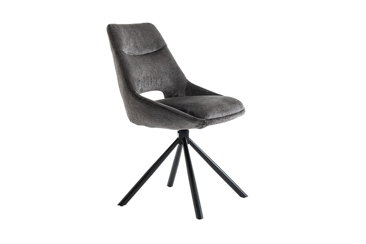 Rousseau - Stoel Dante - Stof Grijs - 85.5x51x60 cm