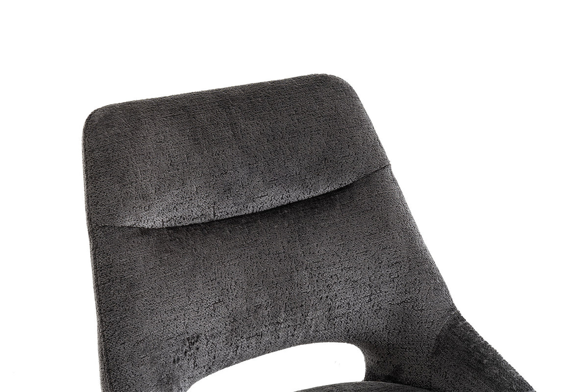 Rousseau - Stoel Dante - Stof Grijs - 85.5x51x60 cm
