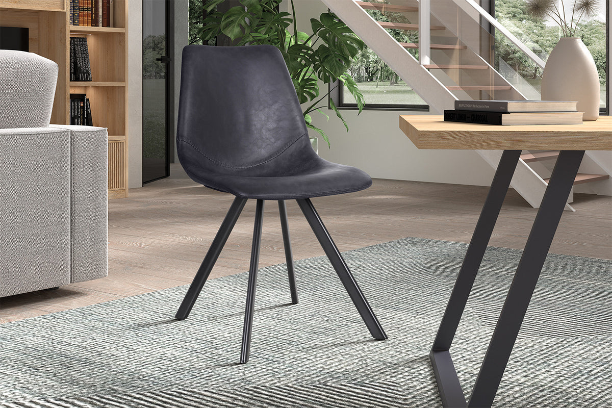 Rousseau - Stoel Emma - PU Zwart - 83x46x60  cm
