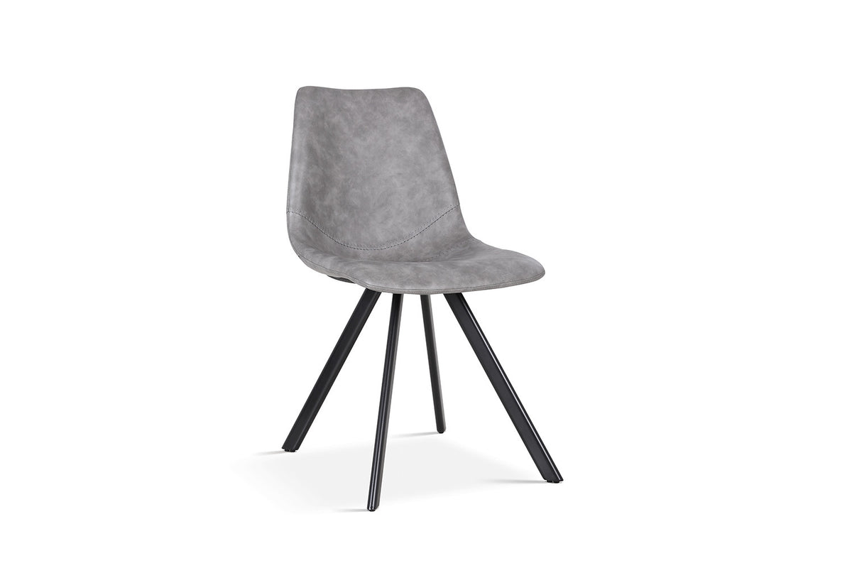 Rousseau - Chaise Emma - PU Gris Foncé - 83x46x60 cm