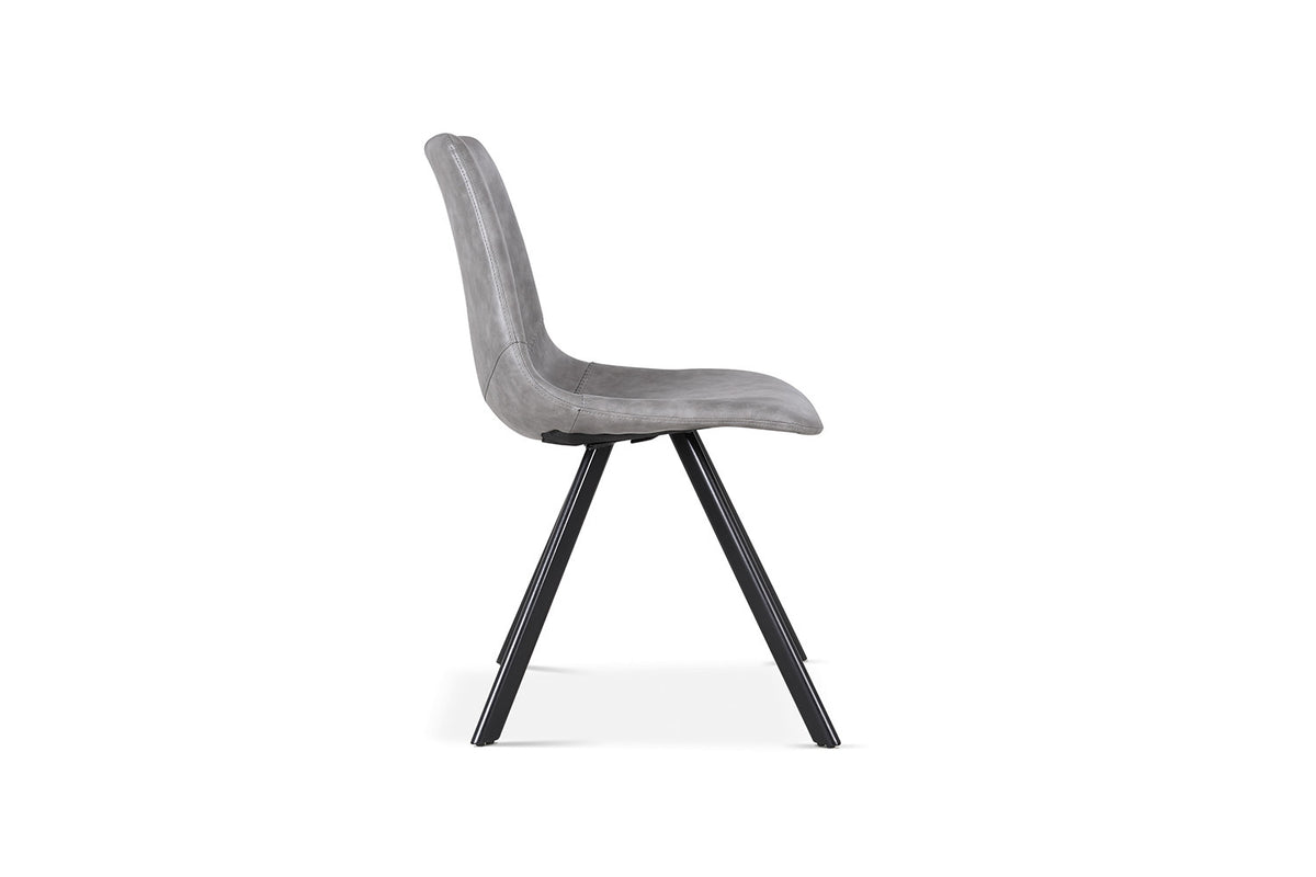 Rousseau - Chaise Emma - PU Gris Foncé - 83x46x60 cm