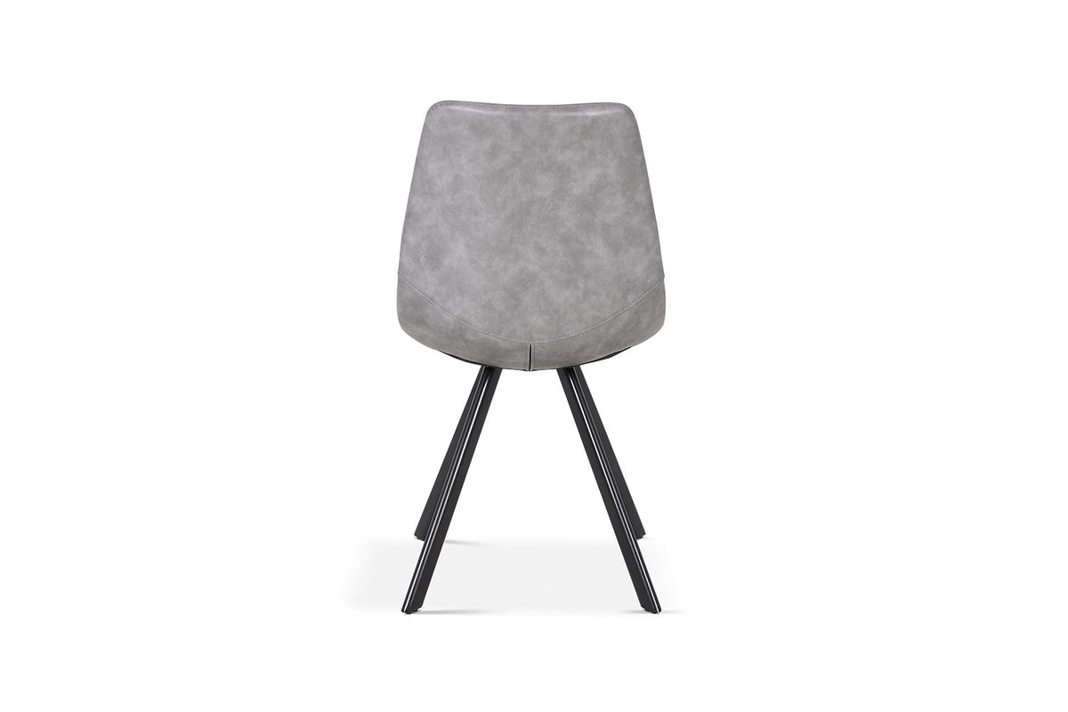 Rousseau - Chaise Emma - PU Gris Foncé - 83x46x60 cm