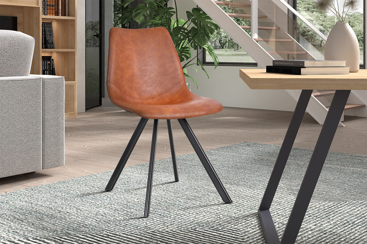 Rousseau - Stoel Emma - PU Cognac - 83x46x60  cm