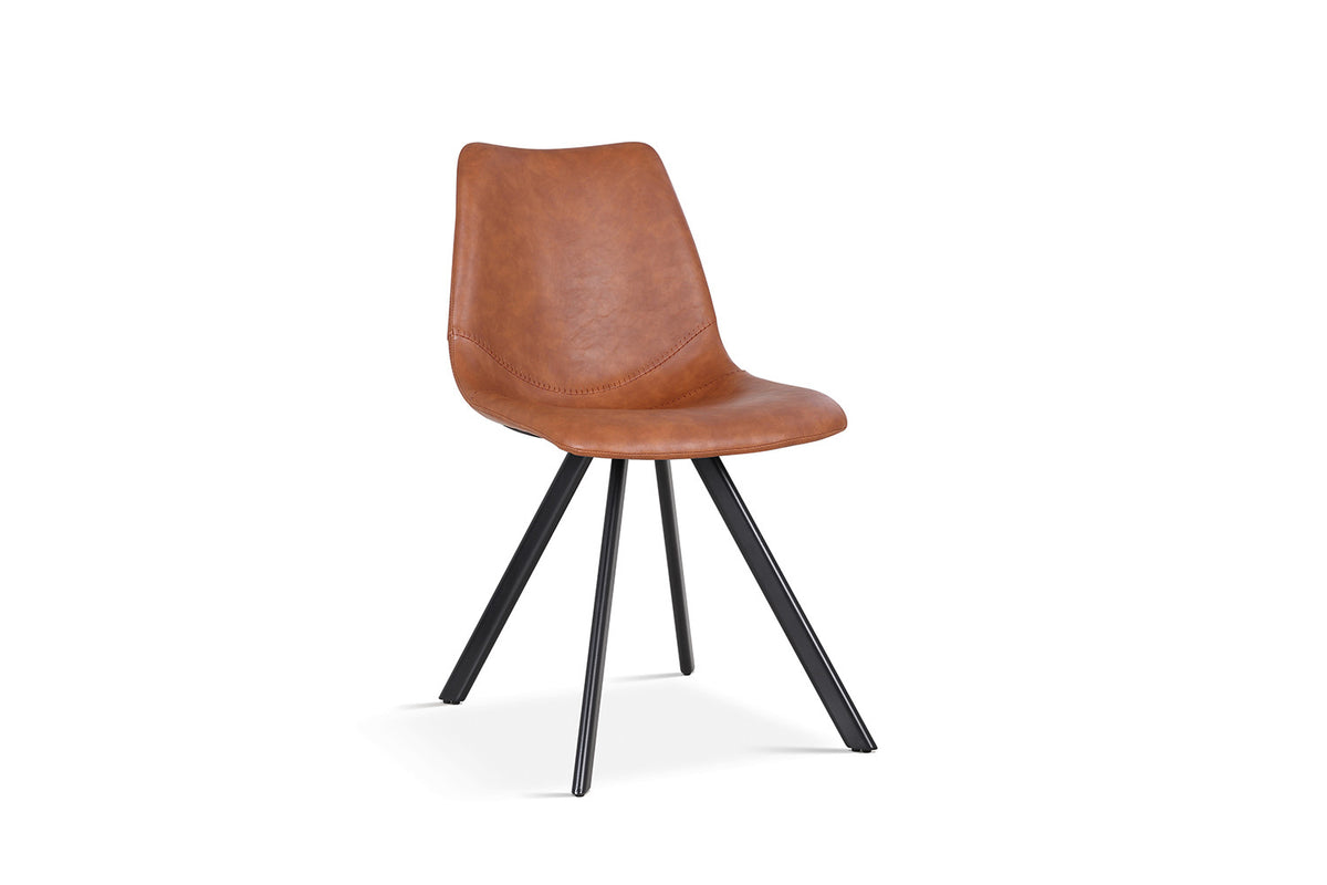 Rousseau - Stoel Emma - PU Cognac - 83x46x60  cm