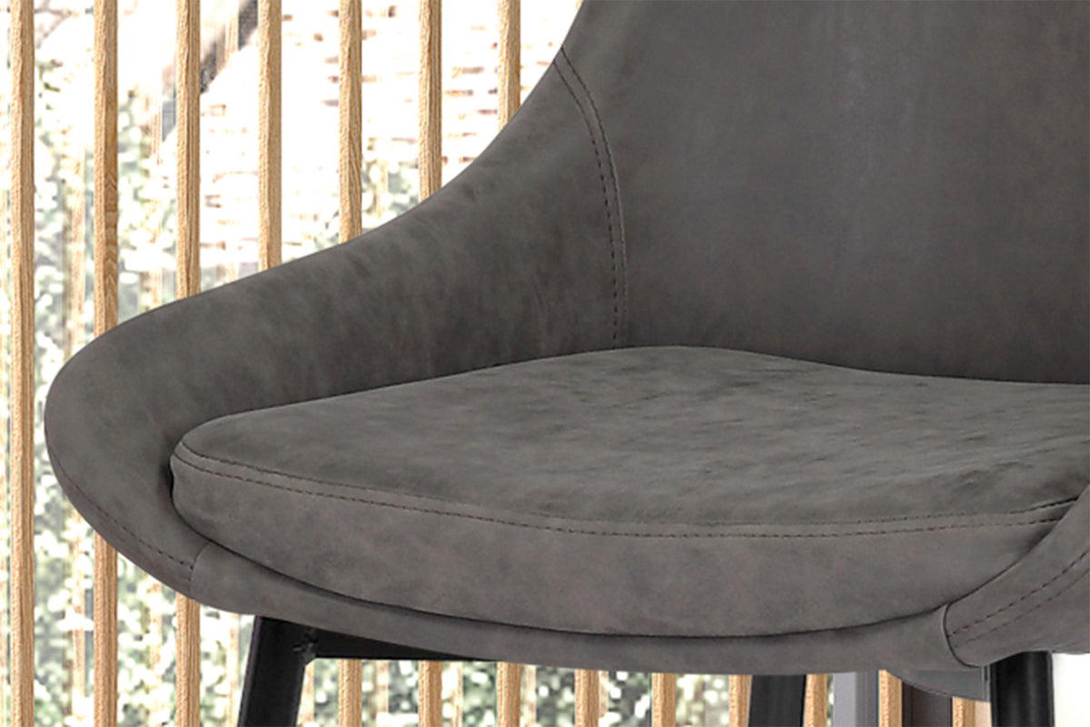 Rousseau - Chaise Mirano - PU Gris clair - 86x49x61 cm