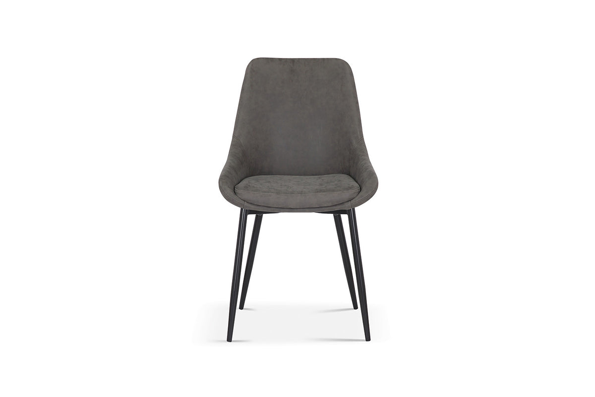 Rousseau - Chaise Mirano - PU Gris clair - 86x49x61 cm