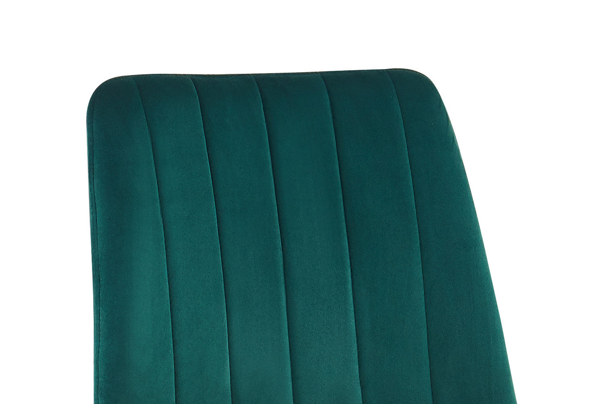 Rousseau - Stoel Willis - Fluweel Groen - 86x45x55 cm