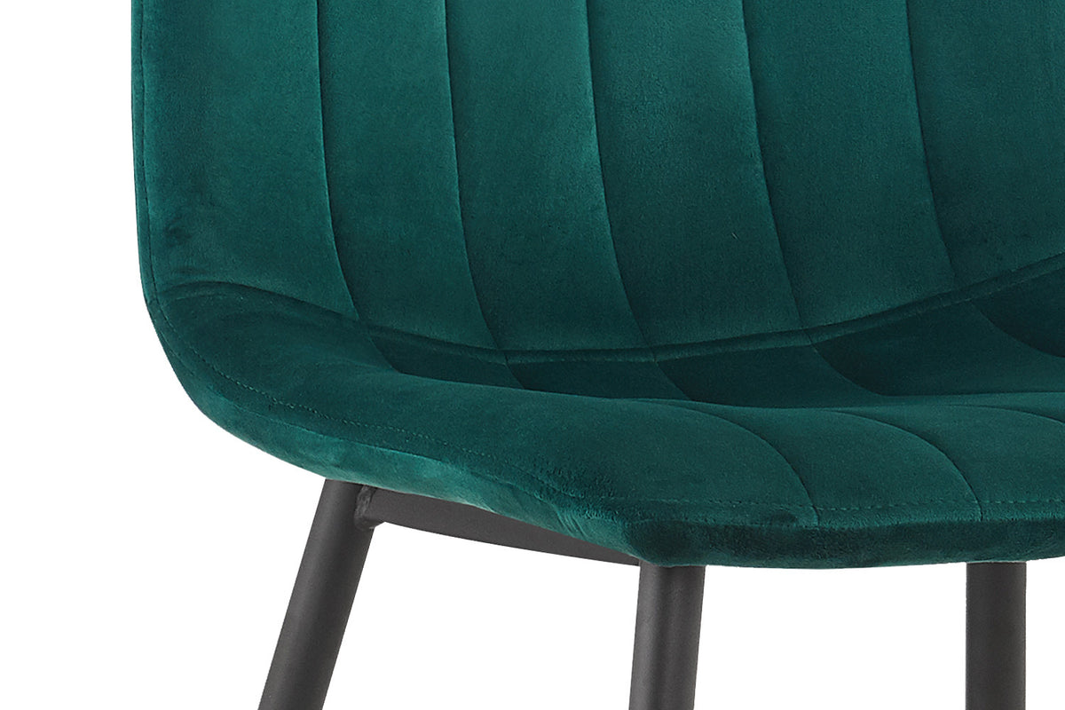 Rousseau - Stoel Willis - Fluweel Groen - 86x45x55 cm