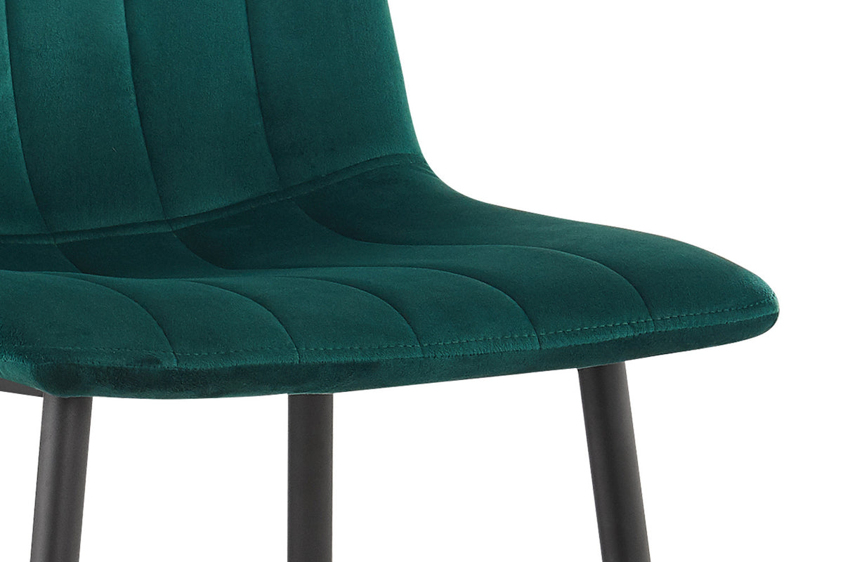 Rousseau - Stoel Willis - Fluweel Groen - 86x45x55 cm