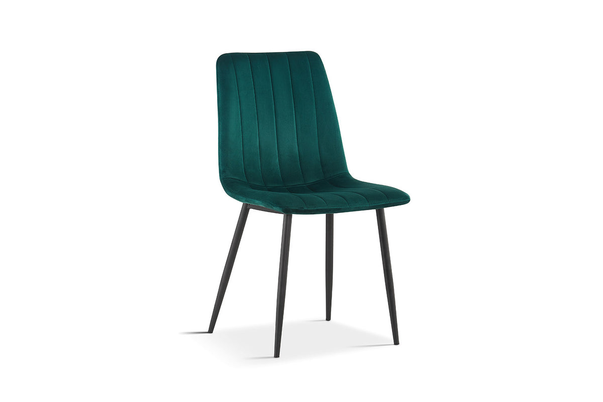 Rousseau - Stoel Willis - Fluweel Groen - 86x45x55 cm