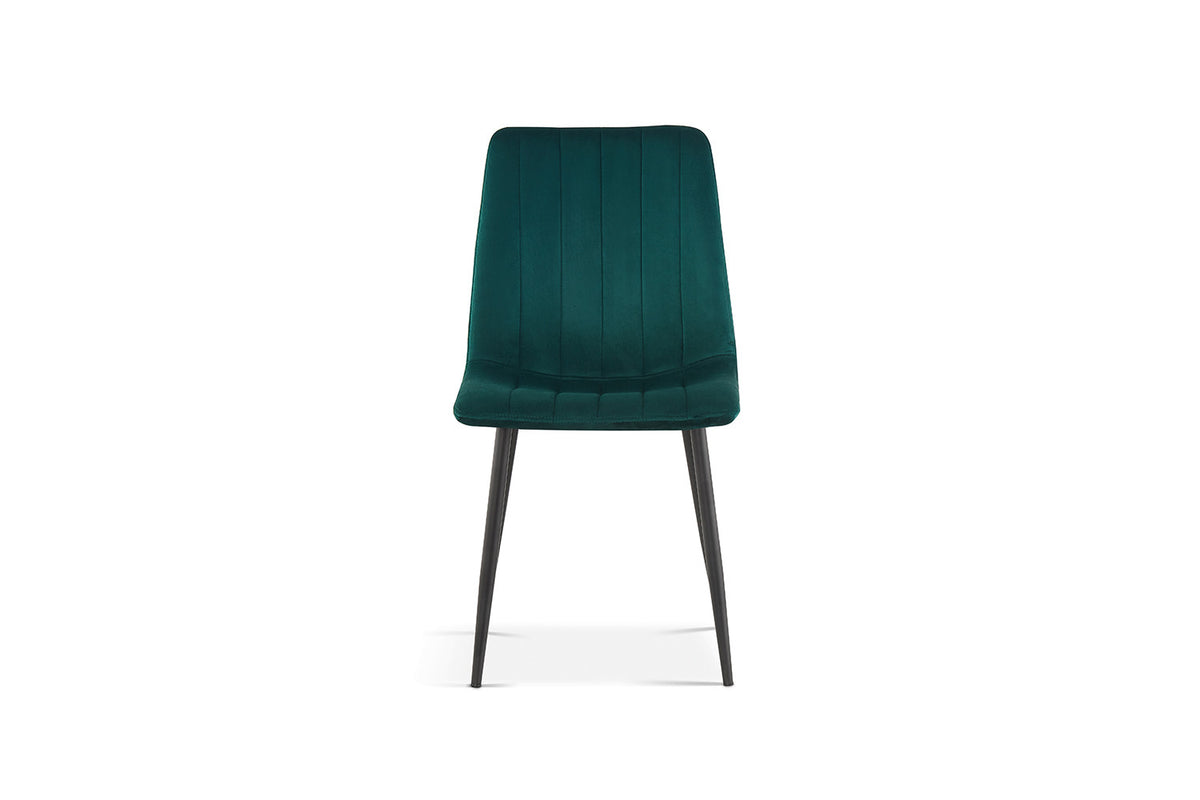 Rousseau - Stoel Willis - Fluweel Groen - 86x45x55 cm