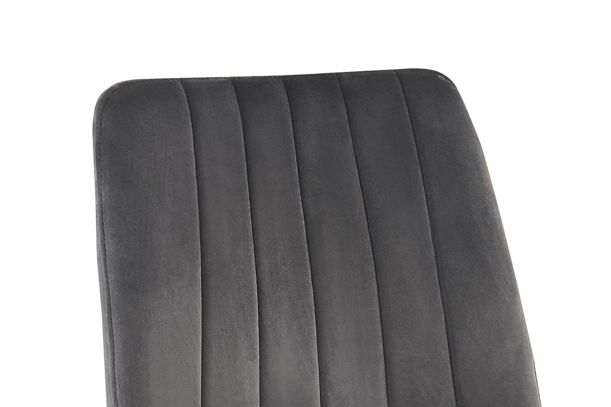 Rousseau - Stoel Willis - Fluweel Grijs - 86x45x55 cm