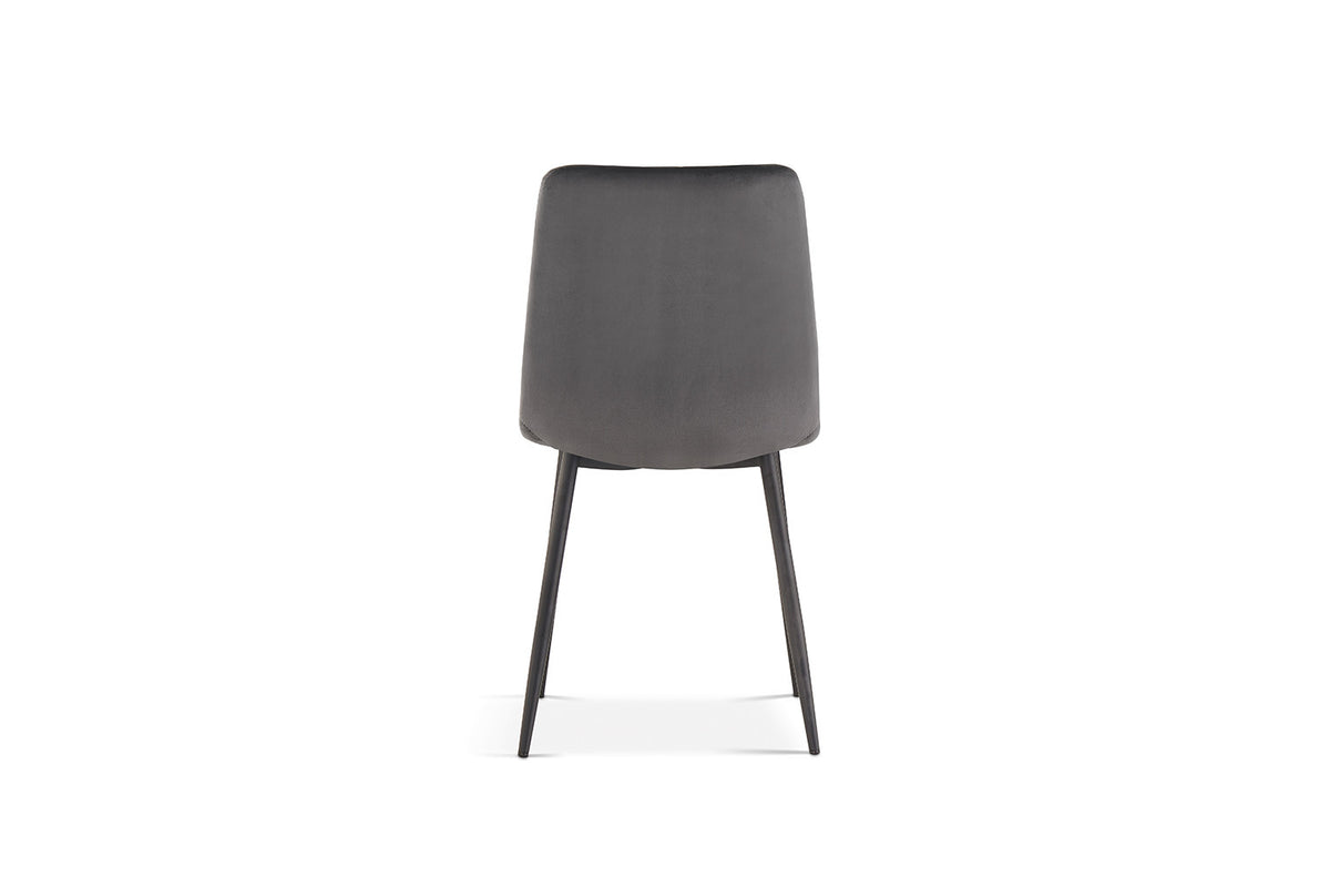 Rousseau - Stoel Willis - Fluweel Grijs - 86x45x55 cm