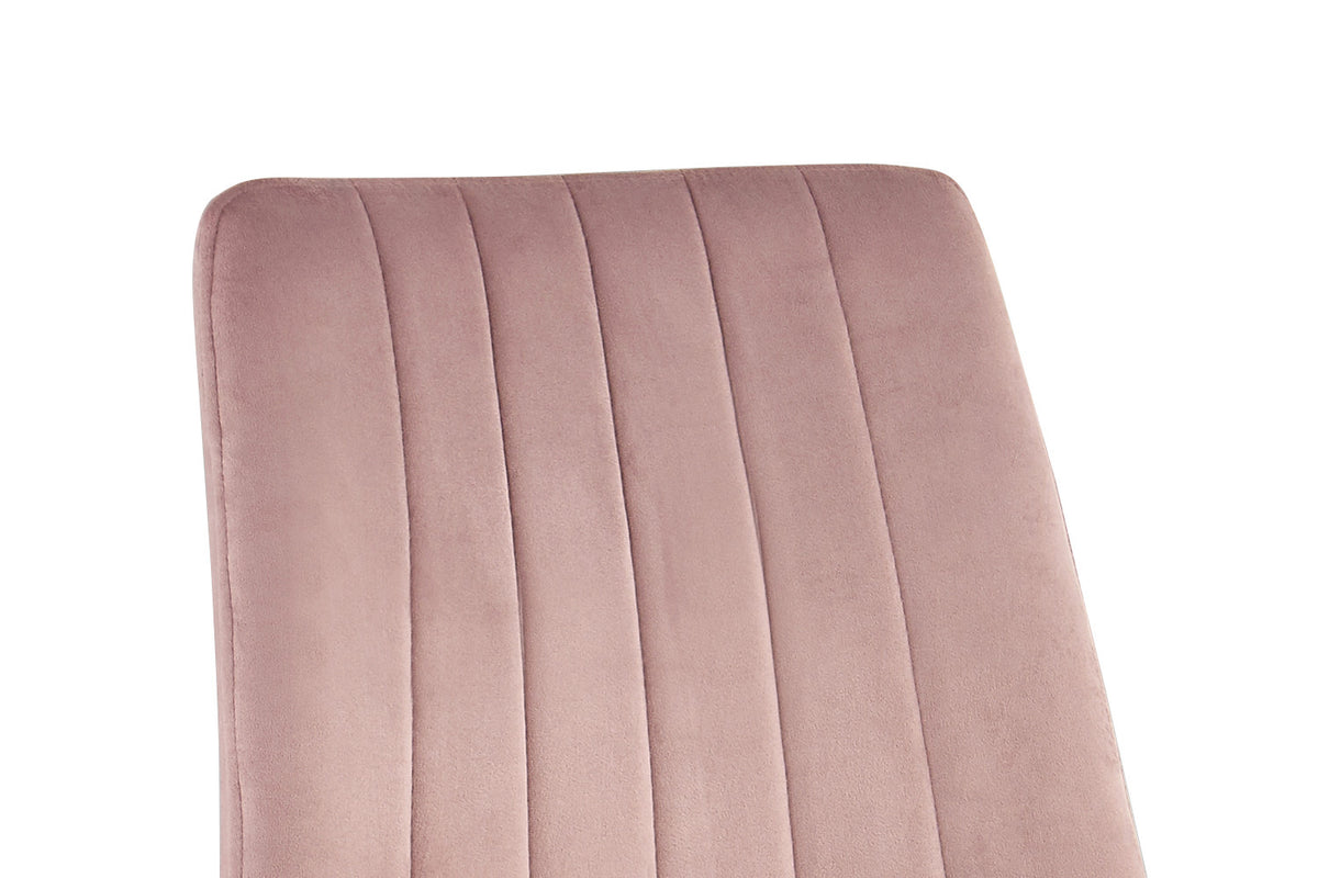 Rousseau - Stoel Willis - Fluweel Roze - 86x45x55 cm