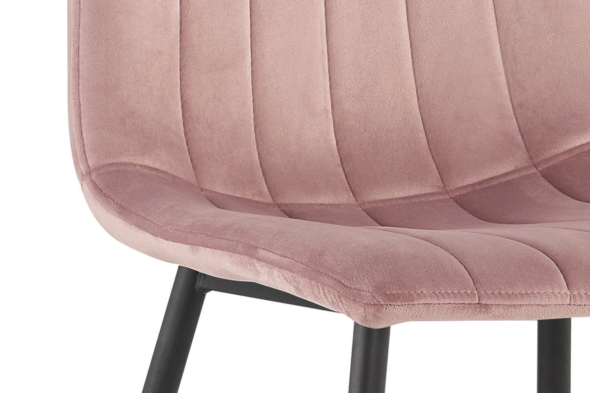 Rousseau - Stoel Willis - Fluweel Roze - 86x45x55 cm