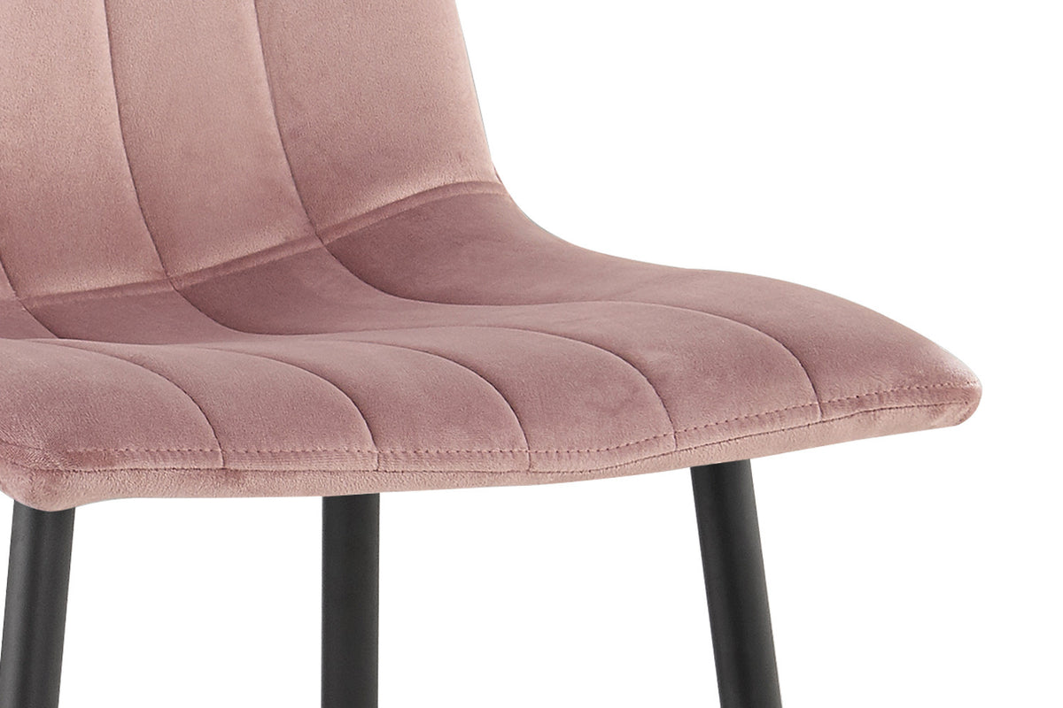Rousseau - Stoel Willis - Fluweel Roze - 86x45x55 cm