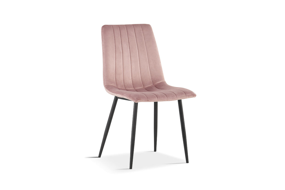 Rousseau - Stoel Willis - Fluweel Roze - 86x45x55 cm