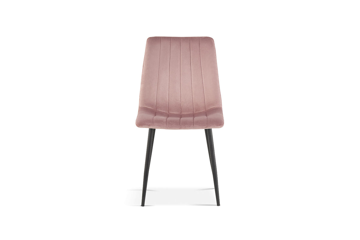 Rousseau - Stoel Willis - Fluweel Roze - 86x45x55 cm