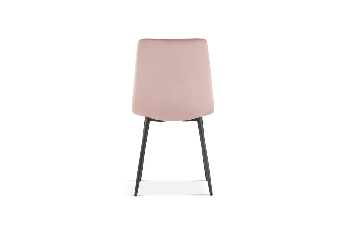 Rousseau - Stoel Willis - Fluweel Roze - 86x45x55 cm