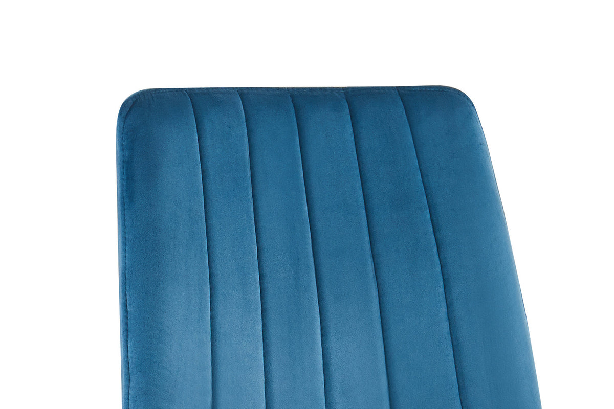 Rousseau - Chaise Willis - Velours Bleu - 86x45x55 cm