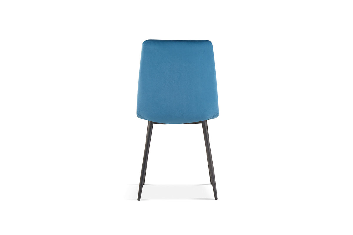 Rousseau - Chaise Willis - Velours Bleu - 86x45x55 cm