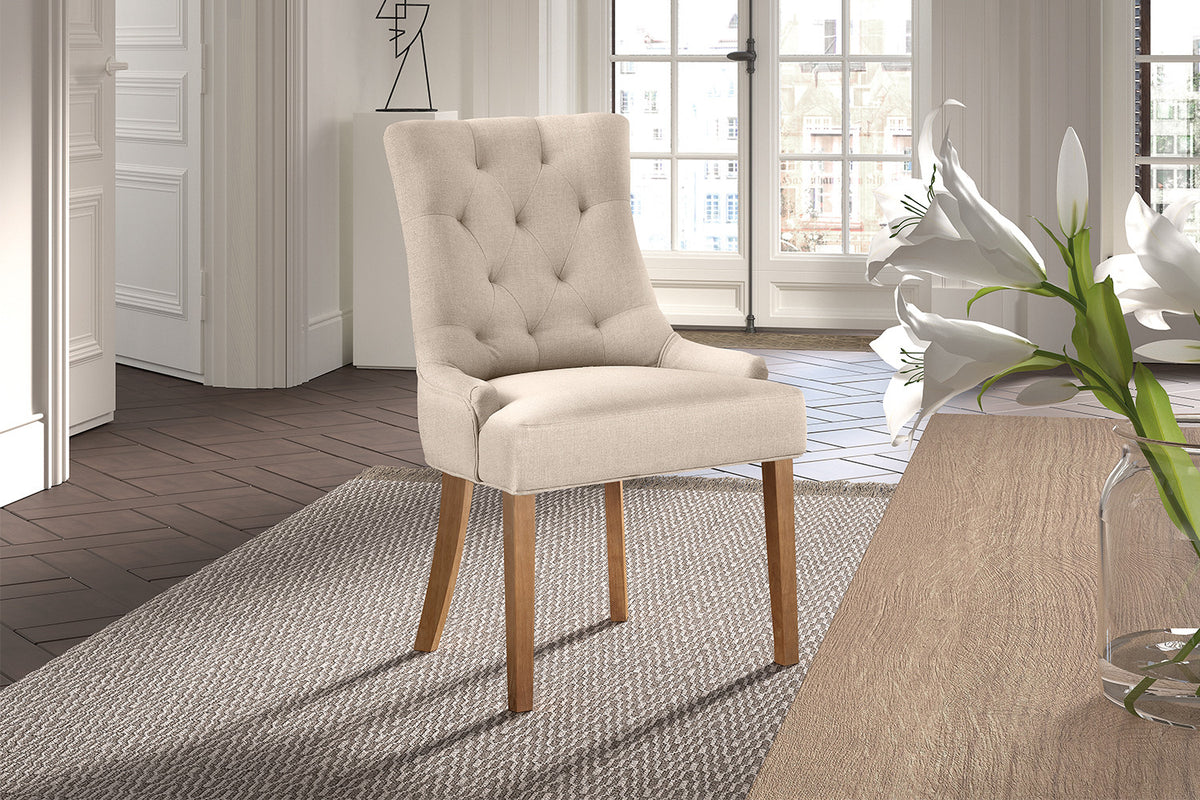 Rousseau - Stoel Fancy - Stof Zand - 93x56x60 cm