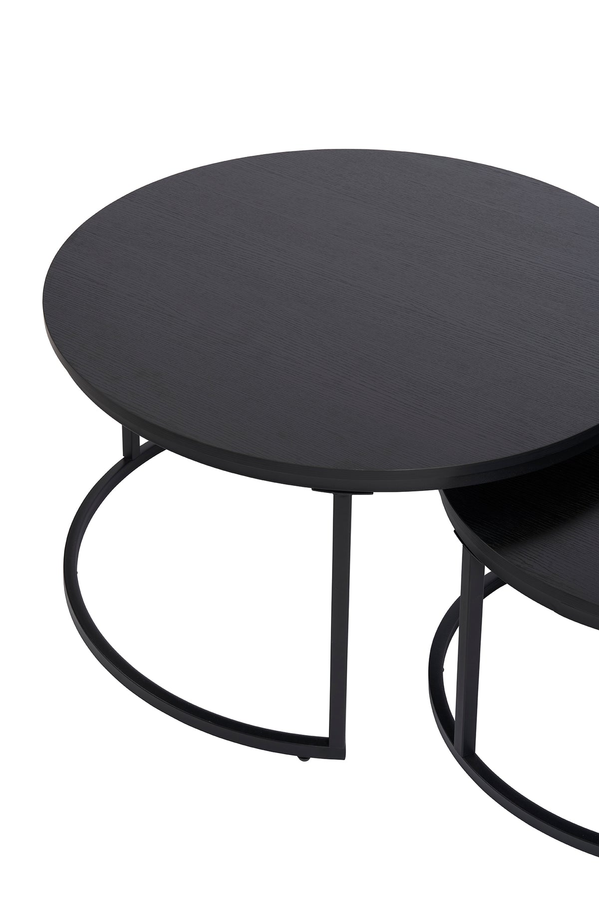 GBO - Table d'appoint Joy - Noir - 80 x H 45/50 x H 38 cm
