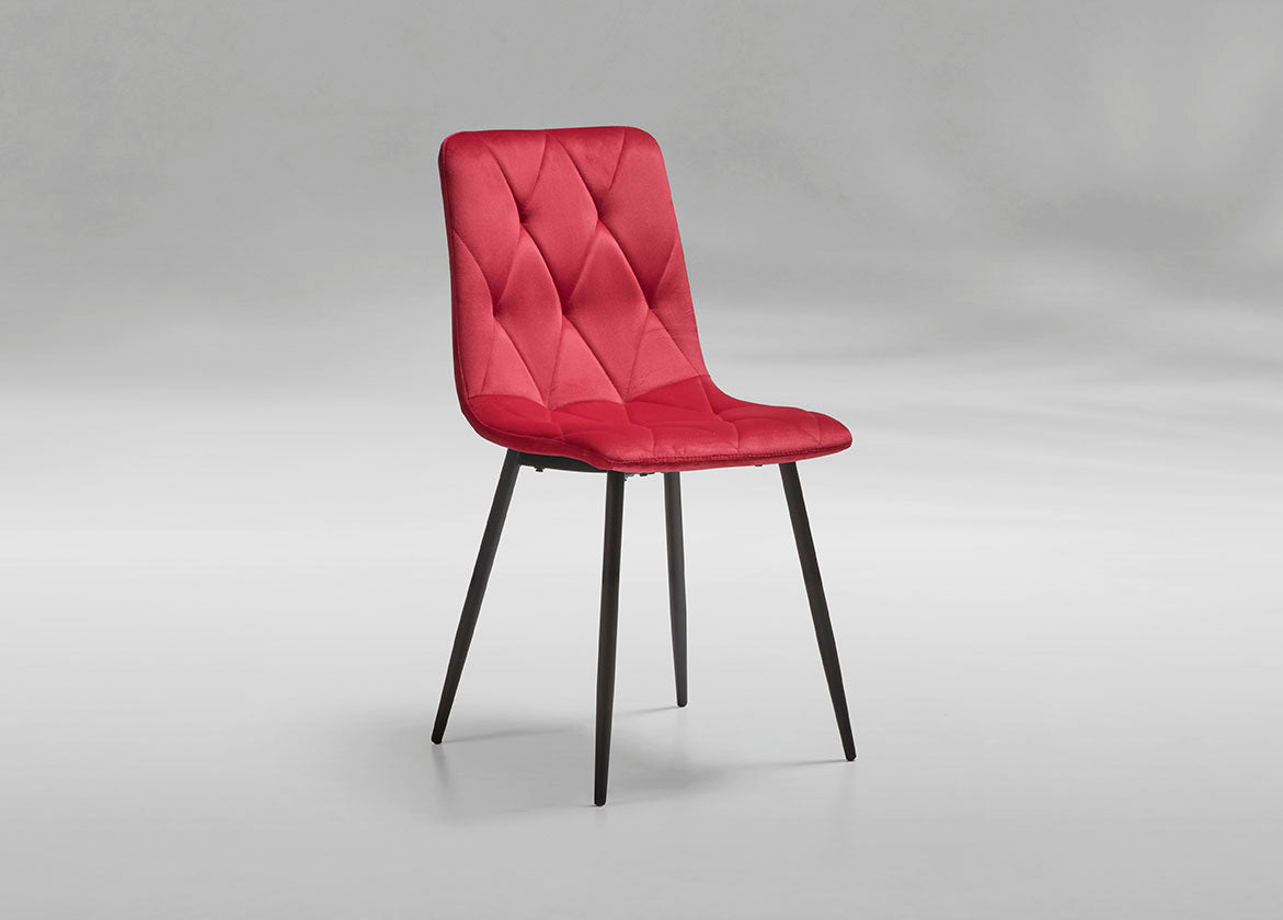 GBO - Eetkamerstoel ST2209 - Stof - Rood - 40x43x44cm