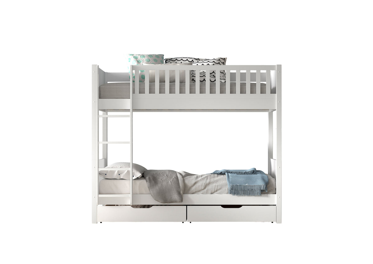 Scott stapelbed met twee lades.