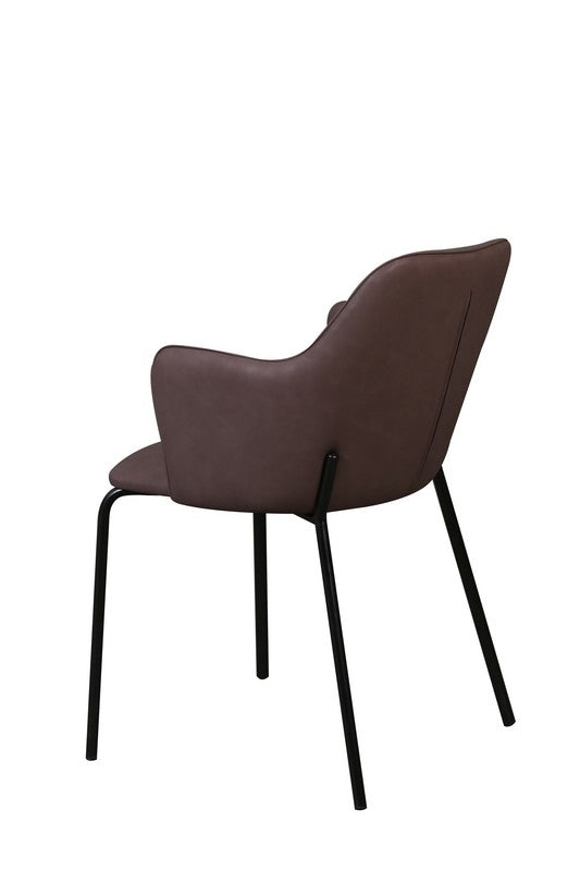 Meubar - Eetkamerstoel Flo - Kunstleder - Taupe - 54x85x60cm