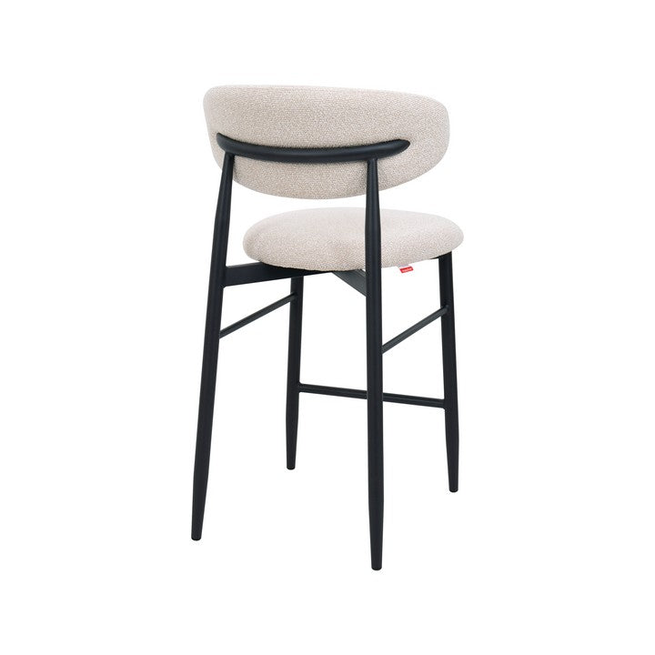 Meubar - Barstoel Locarno - Stof - Beige - 52 x 56 x 94 cm