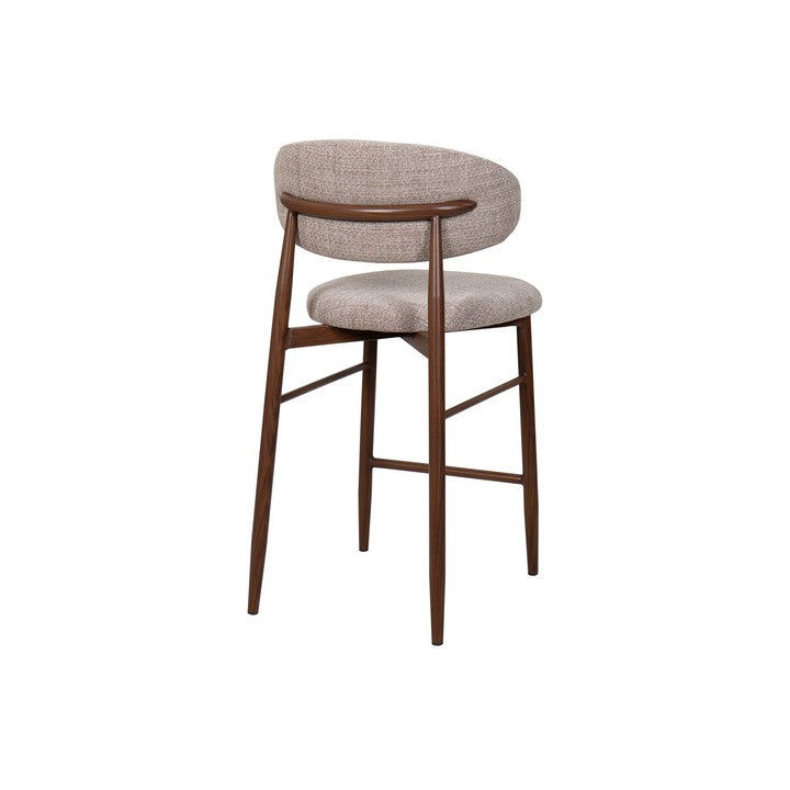 Meubar - Barstoel Locarno - Stof - Lichtbruin - 52 x 56 x 94 cm