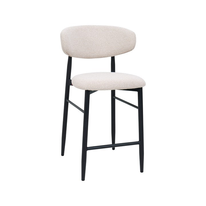 Meubar - Barstoel Locarno - Stof - Beige - 52 x 56 x 94 cm