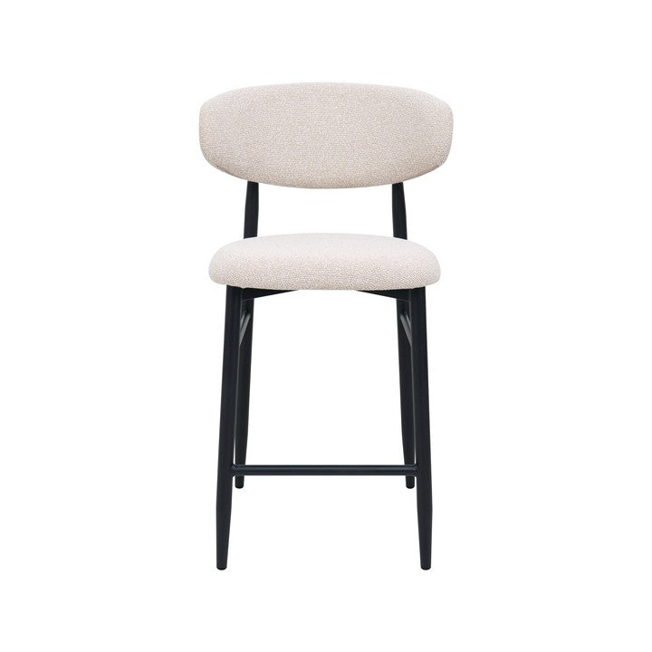 Meubar - Barstoel Locarno - Stof - Beige - 52 x 56 x 94 cm