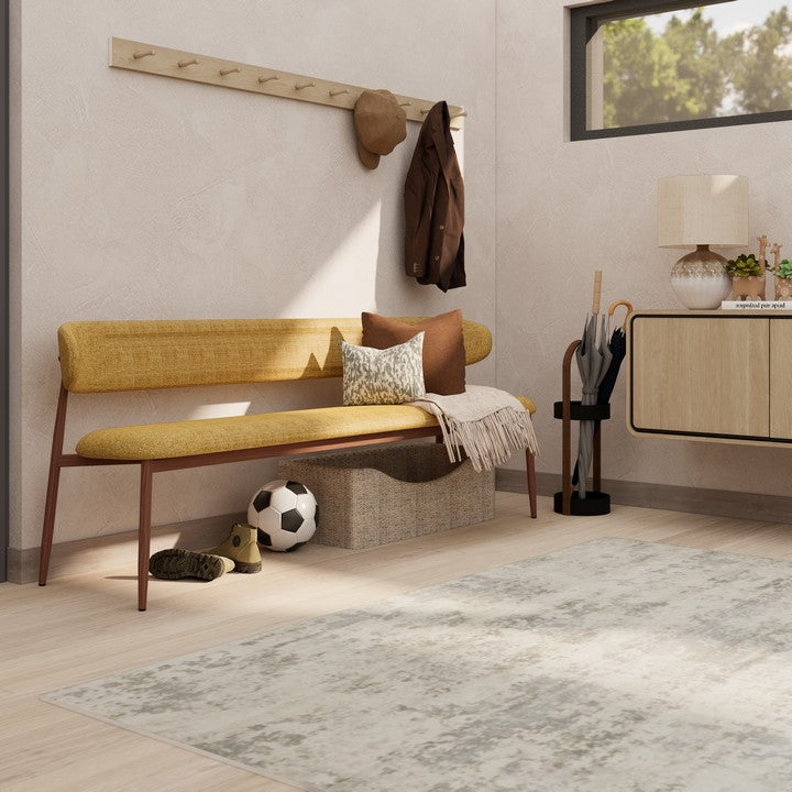 Meubar - Zitbank Locarno - Stof - Geel - 155 x 56 x 77 cm