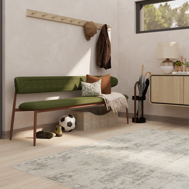 Meubar - Zitbank Locarno - Stof - Groen - 155 x 56 x 77 cm