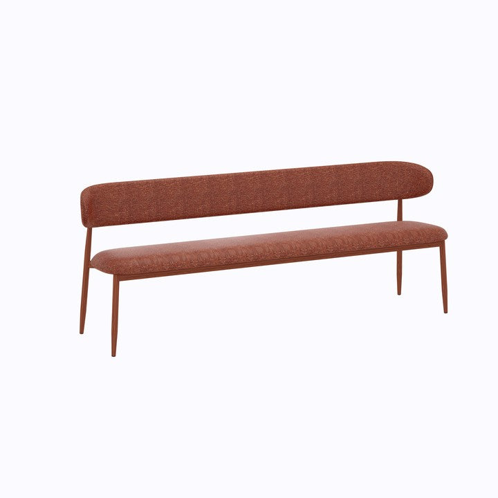 Meubar - Zitbank Locarno - Stof - Bordeaux  - 155 x 56 x 77 cm