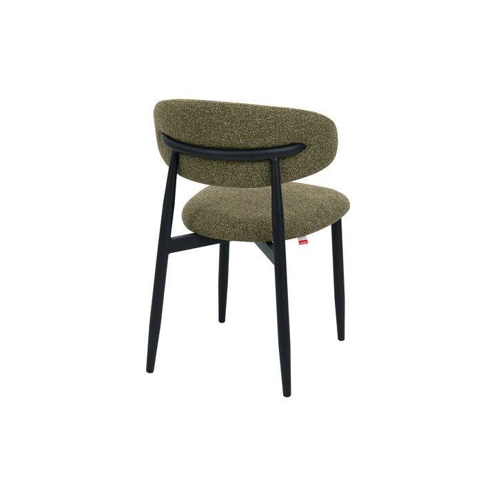 Meubar - Chaise de salle à manger Locarno - Tissu - Vert - 52 x 56 x 77 cm