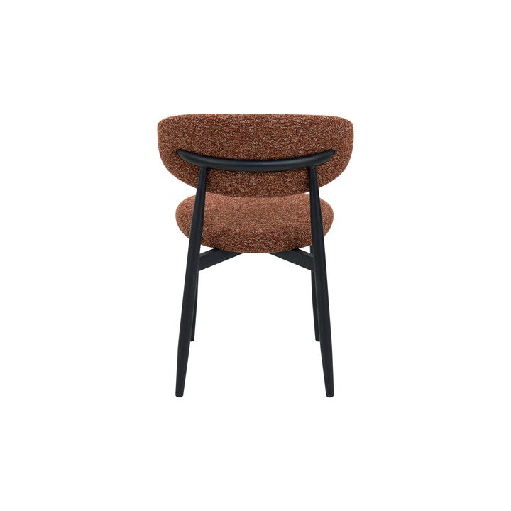 Meubar - Eetkamerstoel Locarno - Stof - Bordeaux - 52 x 56 x 77 cm