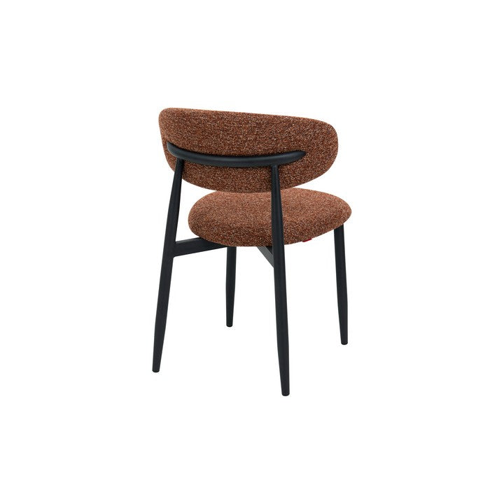 Meubar - Chaise de salle à manger Locarno - Tissu - Bordeaux - 52 x 56 x 77 cm