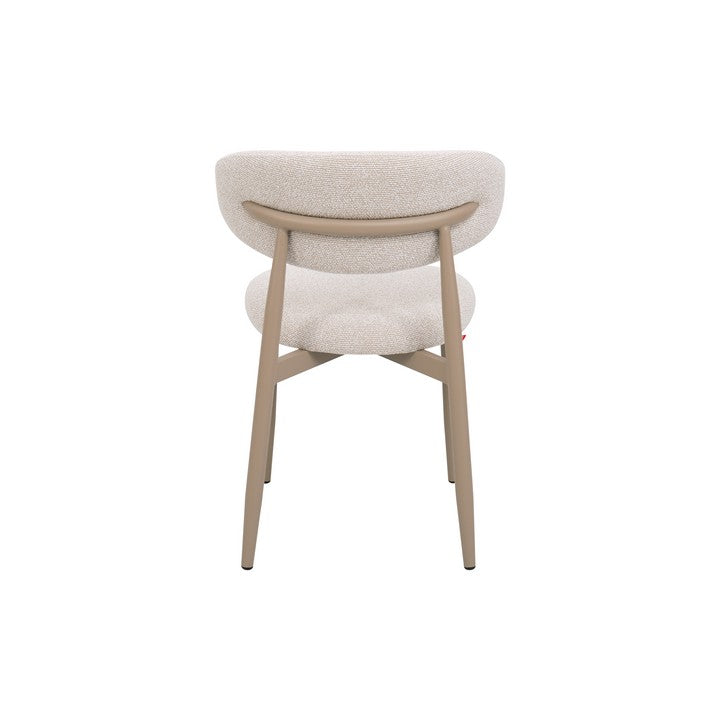 Meubar - Eetkamerstoel Locarno - Stof - Beige - 52 x 56 x 77 cm