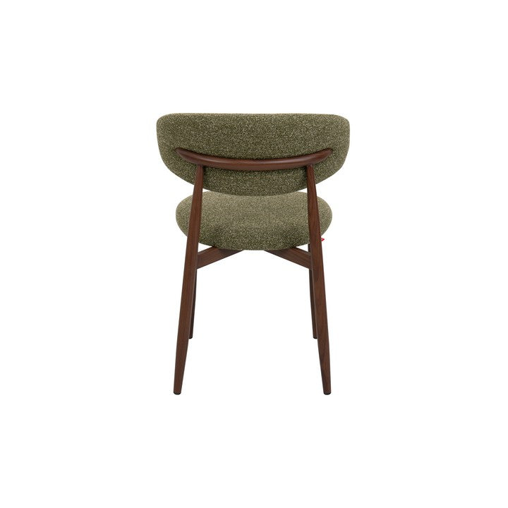 Meubar - Eetkamerstoel Locarno - Stof - Groen - 52 x 56 x 77 cm