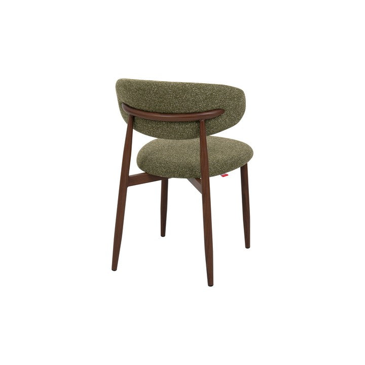 Meubar - Eetkamerstoel Locarno - Stof - Groen - 52 x 56 x 77 cm