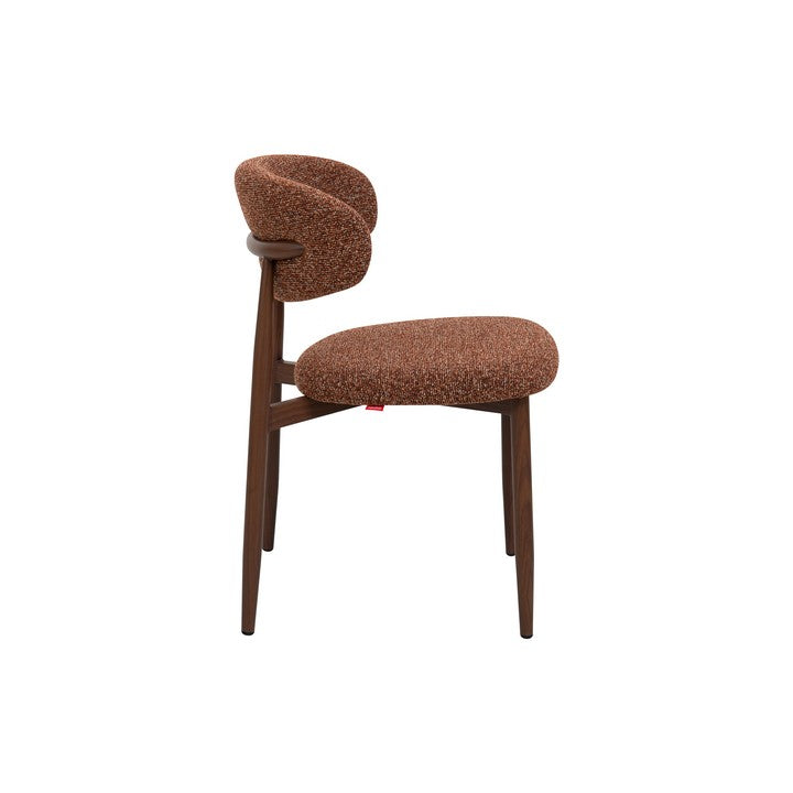 Meubar - Eetkamerstoel Locarno - Stof - Bordeaux - 52 x 56 x 77 cm
