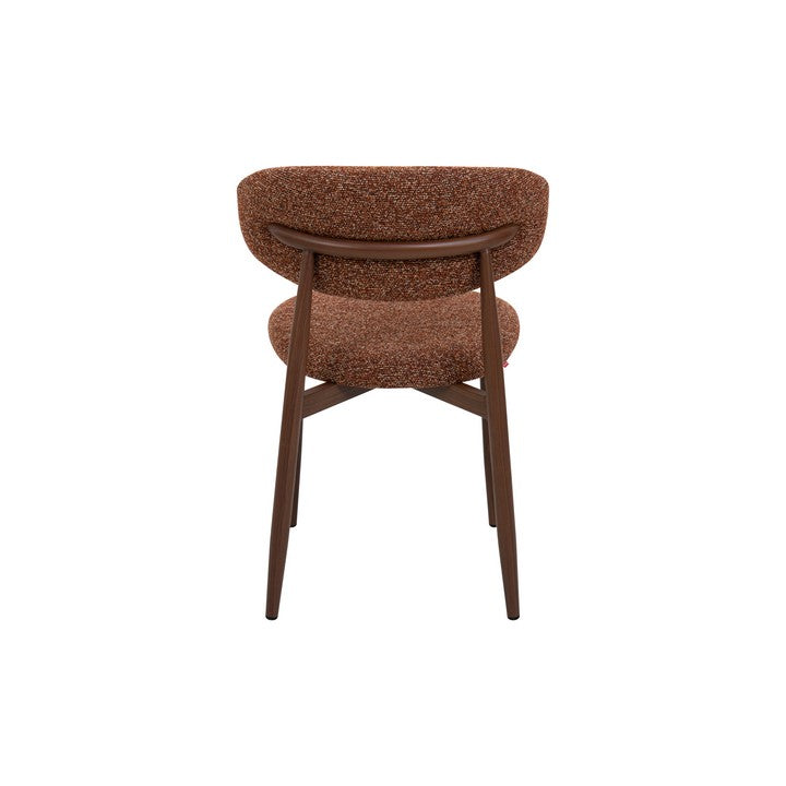 Meubar - Eetkamerstoel Locarno - Stof - Bordeaux - 52 x 56 x 77 cm
