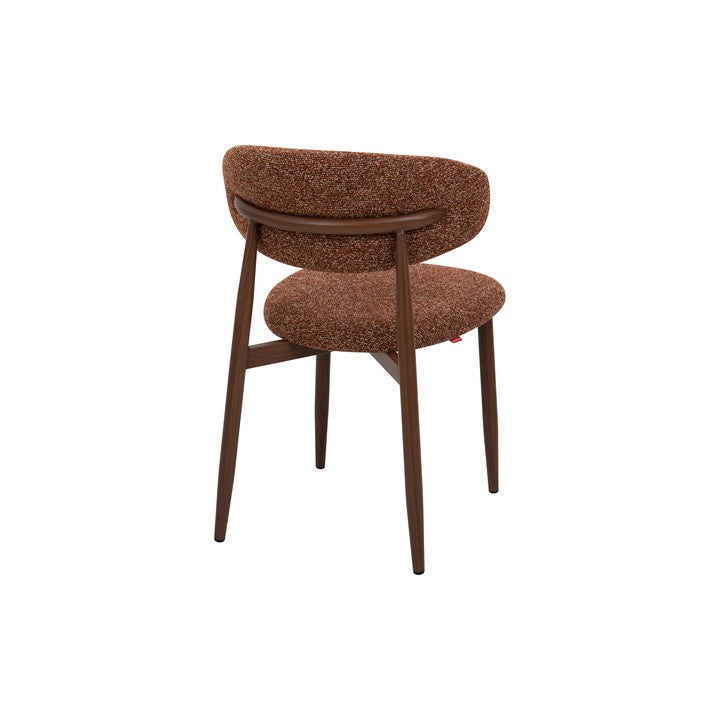 Meubar - Eetkamerstoel Locarno - Stof - Bordeaux - 52 x 56 x 77 cm