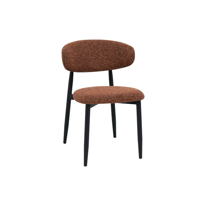Meubar - Eetkamerstoel Locarno - Stof - Bordeaux - 52 x 56 x 77 cm